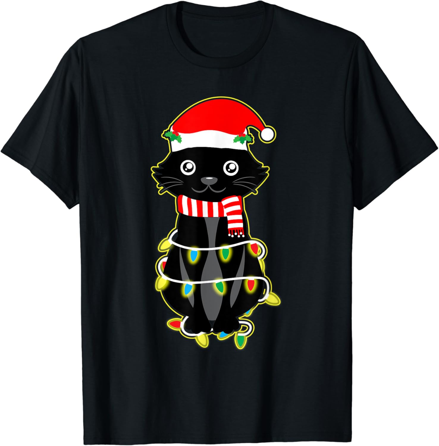 Christmas Cat TShirt Clothing, Shoes & Jewelry